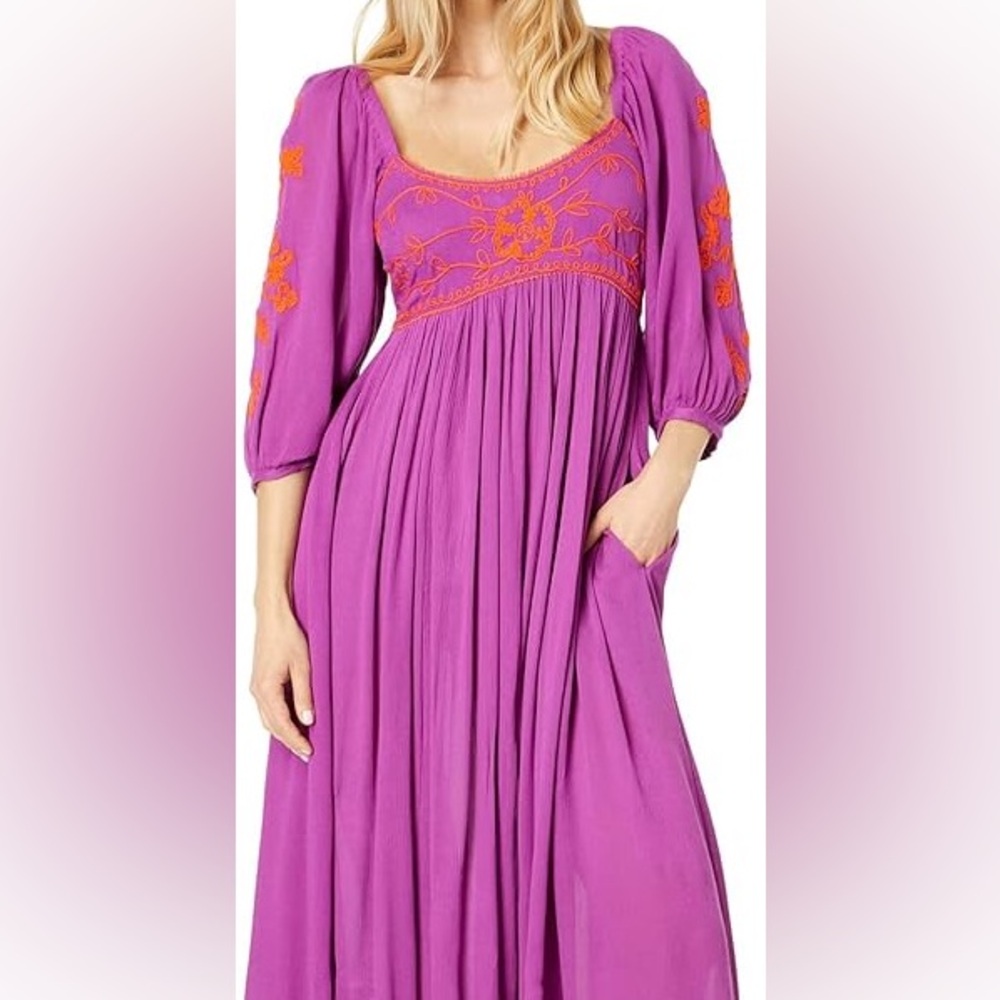 Free People Purple Maxi Dress NWT